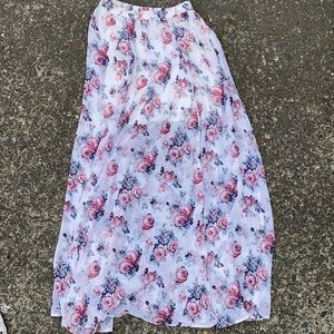 Abercrombie and Fitch maxi sheer floral skirt